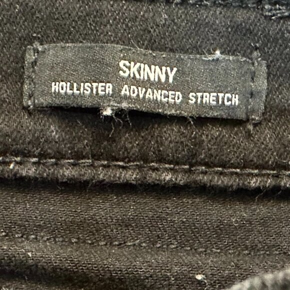 Hollister Black Advanced Stretch Skinny Jeans Size 32x30 - Picture 7 of 9